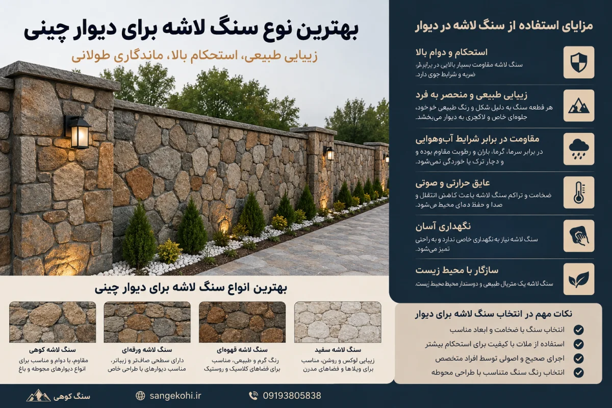 بهترین نوع سنگ لاشه برای دیوار چینی